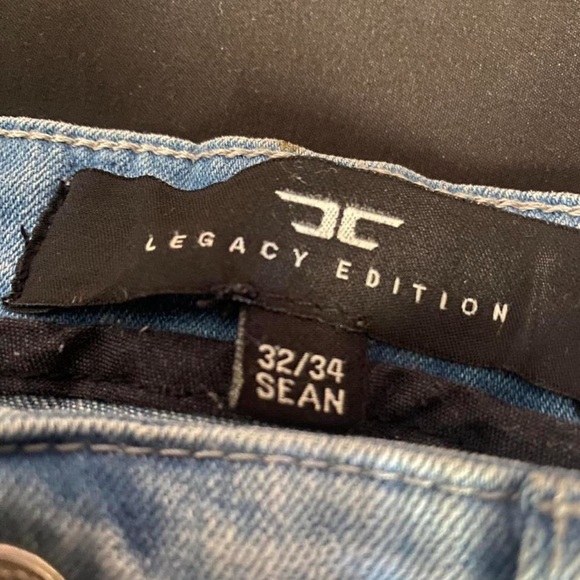 Jordan Craig Light Blue Distressed Skinny Jeans (Size: 32x34) - Picture 3 of 3